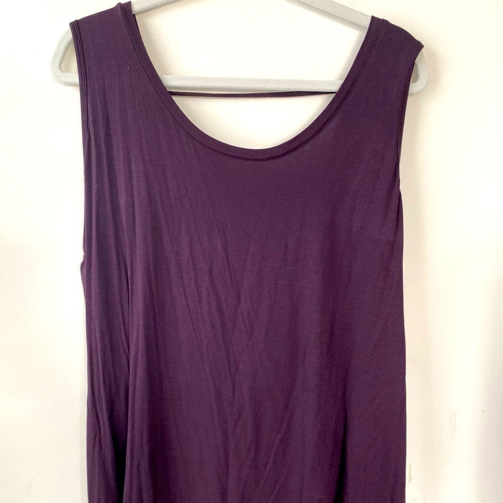 Active Life Dark Berry Purple Sleeveless Athletic Top Womens XXL Athleisure EUC